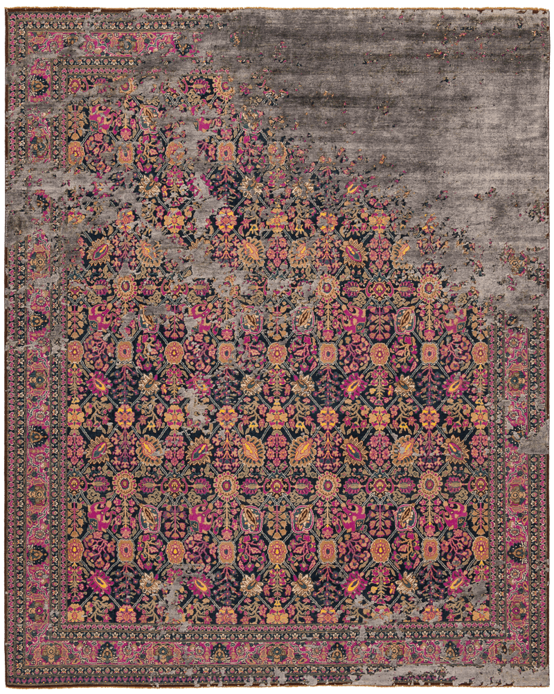 Picture of a Tabriz Canal custom Rocked rug