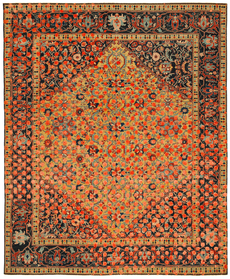 Picture of a Serapi Queensbury Smiley Raved rug